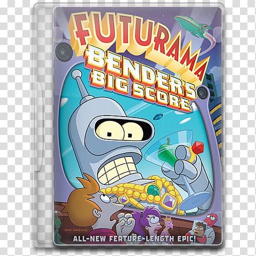 Movie Icon , Futurama, Bender's Big Score, Futurama Bender's Big Score DVD case transparent background PNG clipart