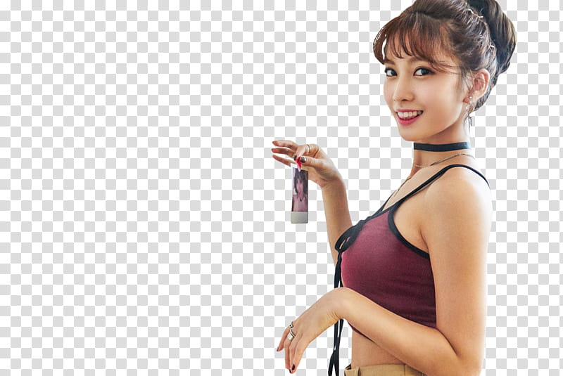 Twice LIKEY, woman holding graph transparent background PNG clipart