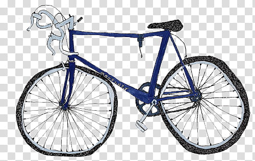 , blue and black road bike illustration transparent background PNG clipart