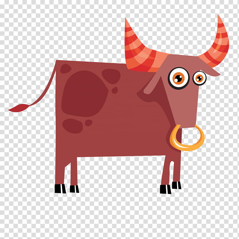 bovine bull cartoon live, Live, Working Animal, Cowgoat Family, Horn transparent background PNG clipart