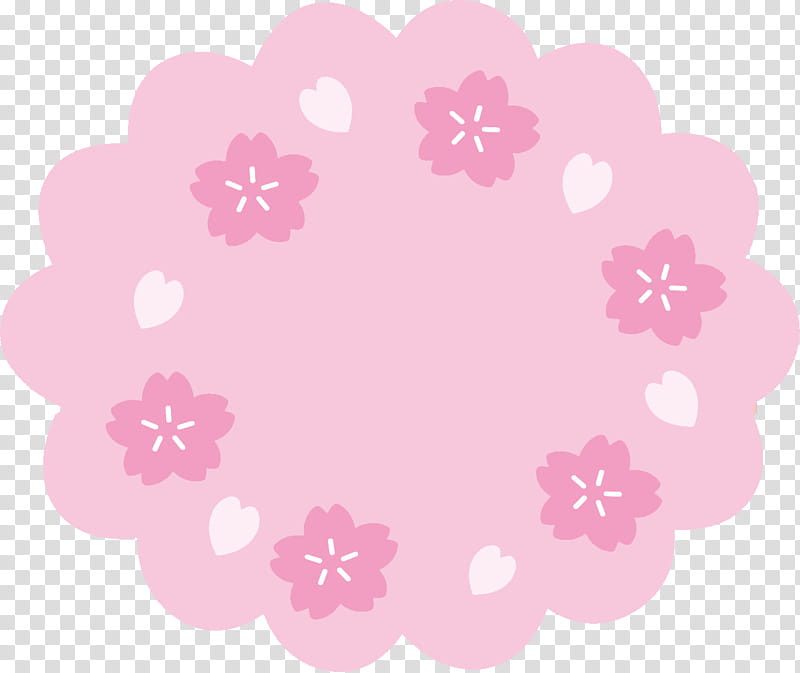 cherry flower frame sakura frame floral frame, Pink, Petal, Plant, Magenta, Cloud, Sticker, Cherry Blossom transparent background PNG clipart