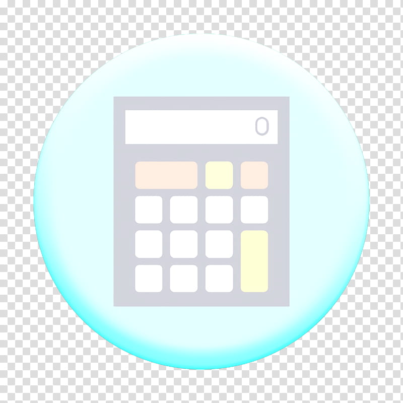 Calculator Icon Math Tutor Icon Light Circle Technology Square