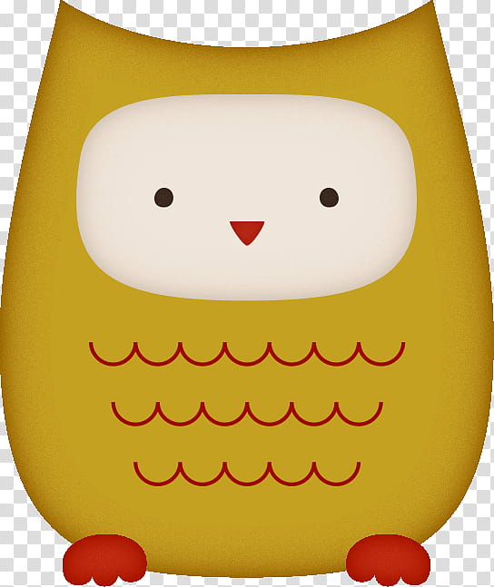 Owl, Cartoon, Yellow, Smiley transparent background PNG clipart