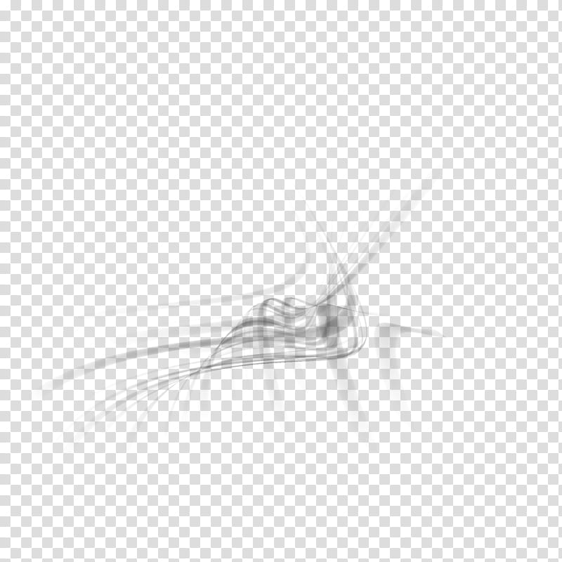 Abstract Flow Brushes, black line sketch transparent background PNG clipart