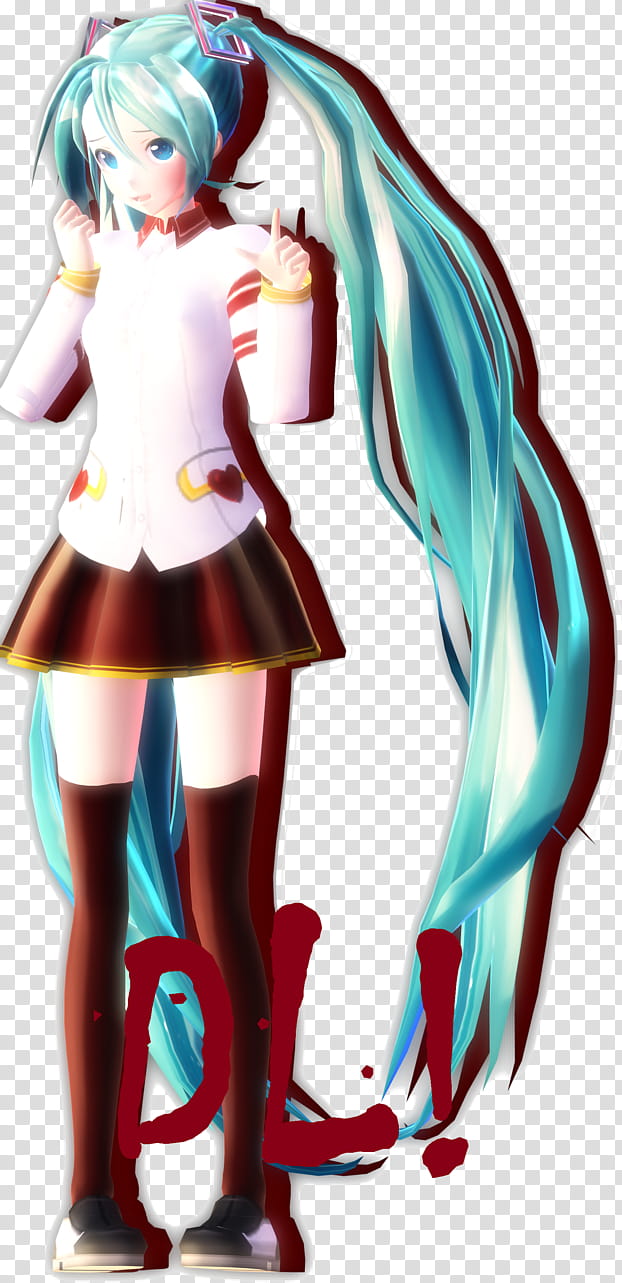 [MMD] Miku Valentine DL!! transparent background PNG clipart