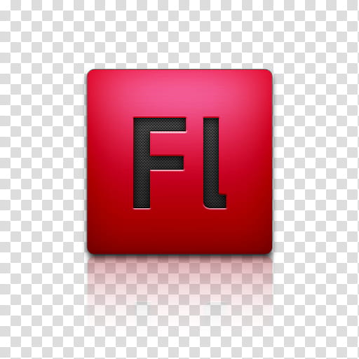 Adobe CS mini icon set, flash, red Fl folder logo transparent background PNG clipart