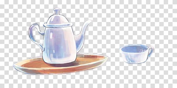 s, gray teapot and cup illustration transparent background PNG clipart