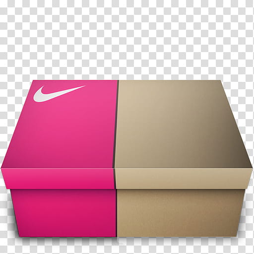 All my s, brown and pink Nike shoe box transparent background PNG clipart