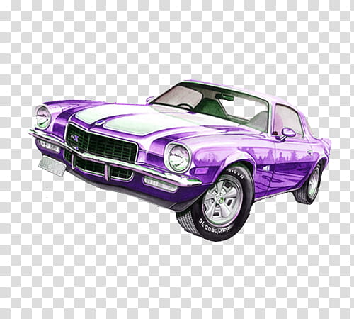 Retro Cars, purple coupe transparent background PNG clipart