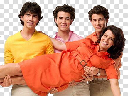 Jonas Brothers carrying smiling woman transparent background PNG clipart