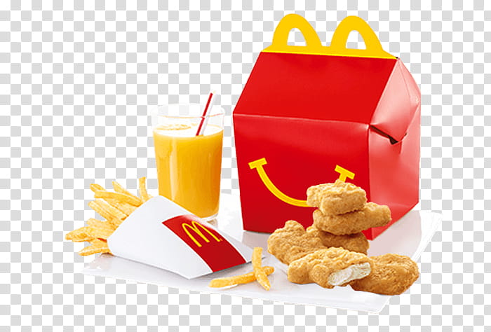 Junk Food, Mcdonalds Chicken Mcnuggets, Hamburger, Cheeseburger, Mcchicken, Happy Meal, French Fries, Kids Meal transparent background PNG clipart