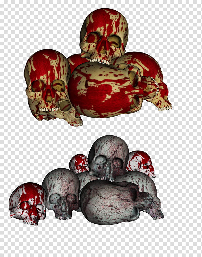 Daz Bloody Skulls set transparent background PNG clipart