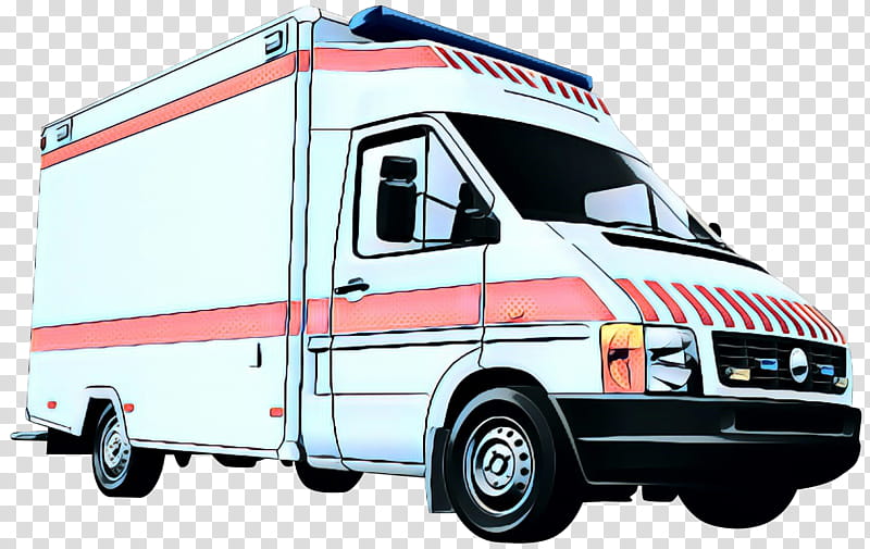 Retro, Pop Art, Vintage, Compact Van, Car, Minivan, Commercial Vehicle, Ambulance transparent background PNG clipart