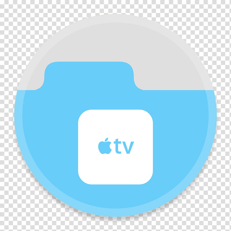 Button UI Custom Folders, white and blue Apple TV logo transparent background PNG clipart