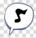 Speech Bubble, music note speech cloud transparent background PNG clipart