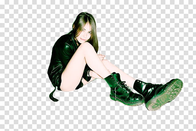 Willa Holland, pair of black leather boots transparent background PNG clipart
