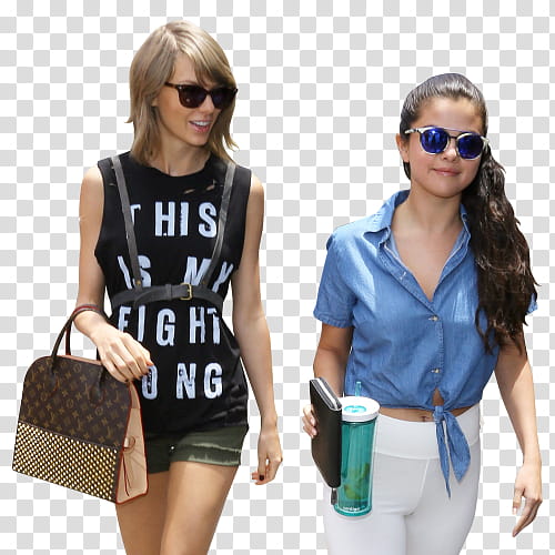 SELENA Y TAYLOR , WHENCLOUDS (( transparent background PNG clipart