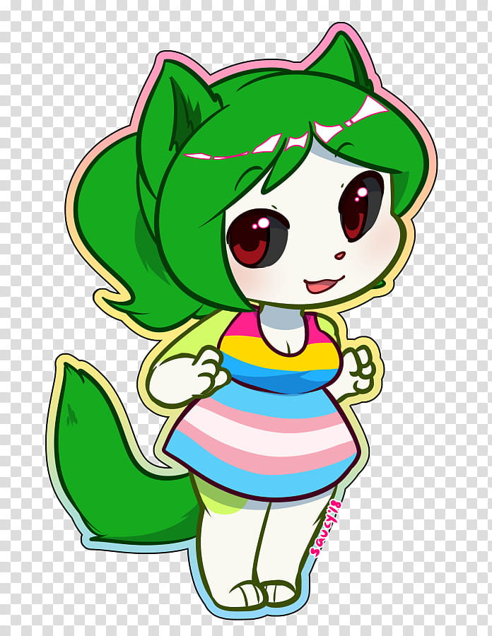 Midori Pride Month Chibi transparent background PNG clipart