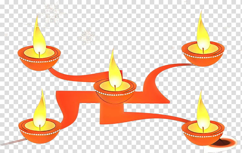 Birthday candle, Cartoon, Orange, Candle Holder, Yellow, Lighting, Diwali, Holiday transparent background PNG clipart