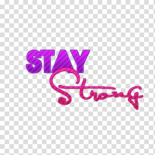 Stay Strong, purple and red Stay Strong text transparent background PNG clipart