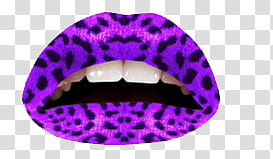 purple and black leopard-print lip illustration transparent background PNG clipart