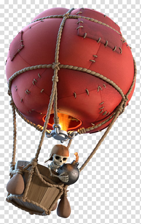 Hot Air Balloon, Clash Of Clans, Clash Royale, Supercell, Game, Video Games, Boom Beach, Strategy Game transparent background PNG clipart
