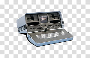 VVintage, gray typewriter transparent background PNG clipart thumbnail