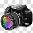 Camera Icon, Camera Color Lens_x, black Canon DSLR camera transparent background PNG clipart