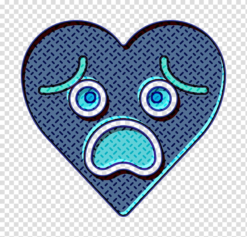 disappointed icon emoji icon emotion icon, Fail Icon, Heart Icon, Nervous Icon, Aqua, Turquoise, Cartoon, Blue, Teal, Emoticon transparent background PNG clipart