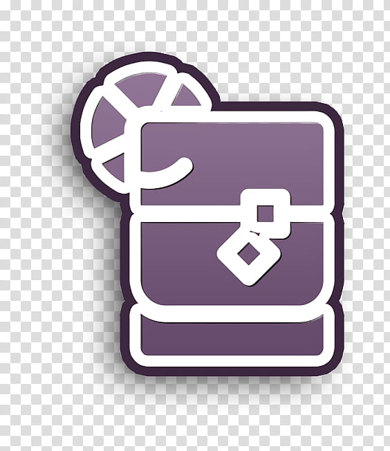 Whiskey on the rocks icon Cocktails icon Cocktail icon, Purple, Violet, Line, Material Property, Symbol, Logo transparent background PNG clipart