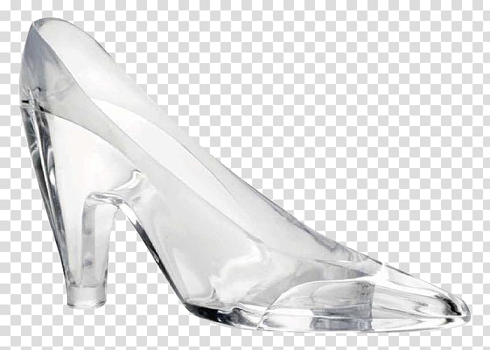 UNRESTRICTED Glass Slipper, unpaired glass pump shoe transparent background PNG clipart