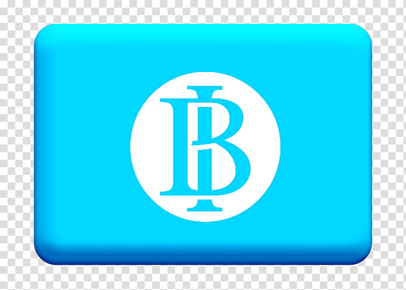 bank icon bi icon indonesia icon, Indonesian Icon, Aqua, Turquoise, Azure, Line, Electric Blue, Square transparent background PNG clipart