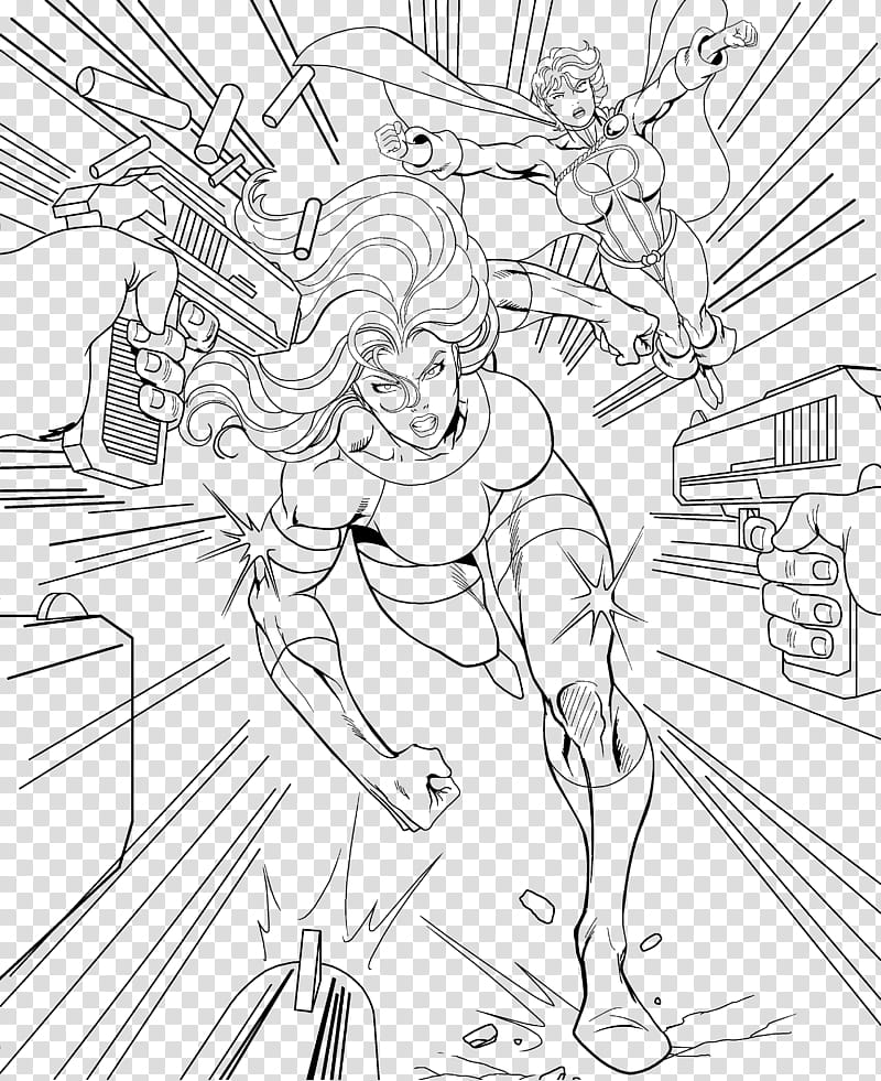 She Hulk and Power Girl Flats transparent background PNG clipart