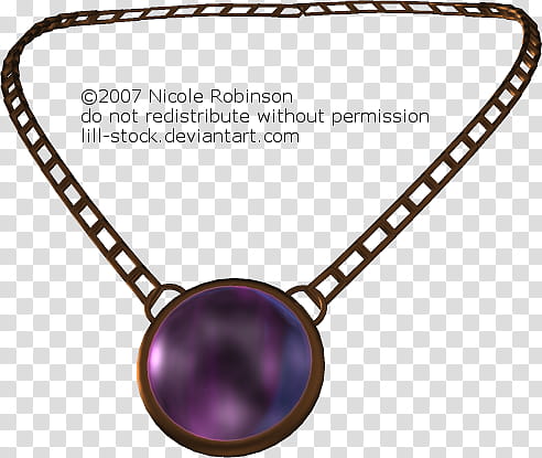gold-colored necklace with round purple pendant transparent background PNG clipart