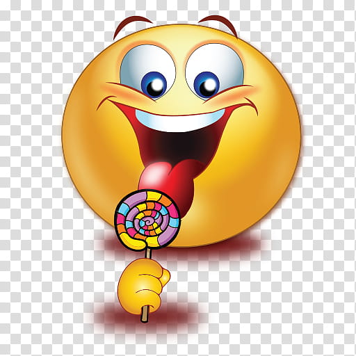 Smiley Face, Lollipop, Emoji, Emoticon, Candy, Licking, Sticker, Email transparent background PNG clipart