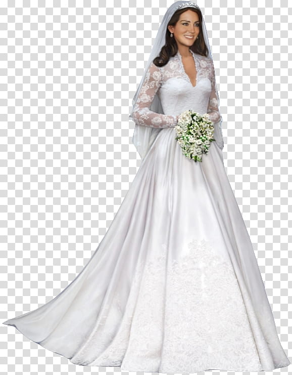 Kate Middleton Wedding Day transparent background PNG clipart