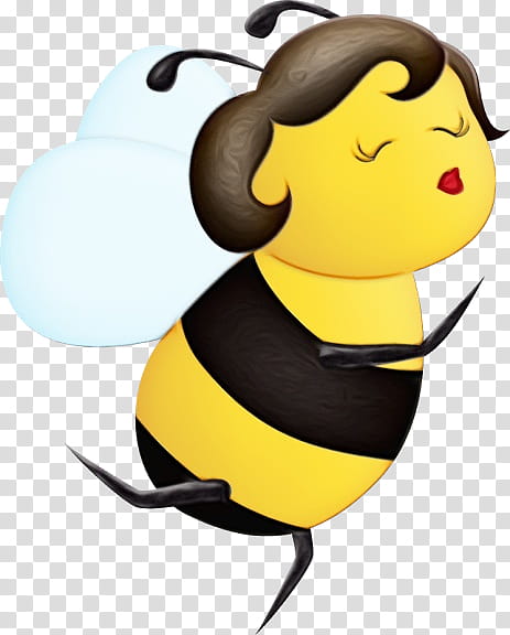 Bumblebee, Watercolor, Paint, Wet Ink, Cartoon, Animated Cartoon, Yellow, Honeybee transparent background PNG clipart