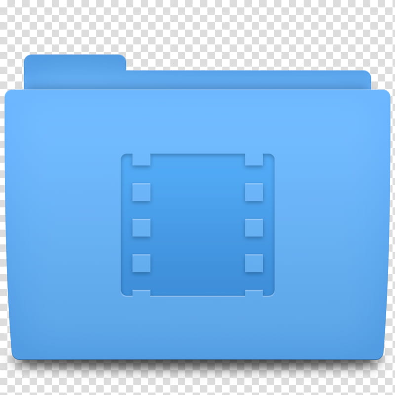Accio Folder Icons for OSX, Movies, blue video icon folder transparent background PNG clipart