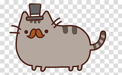 Pusheen the cat, gray cat emoji illustration transparent background PNG clipart