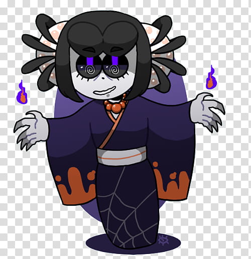 Halloween Cartoon, Spider, Yokai Watch, Woman, Spirit, Arachnid, Purple, Violet transparent background PNG clipart