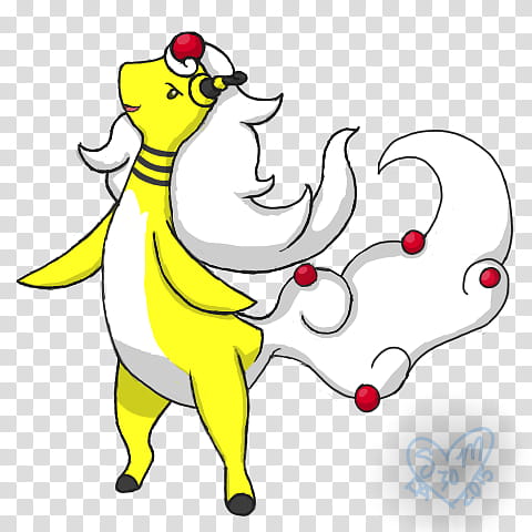 Ampharos, Redone transparent background PNG clipart