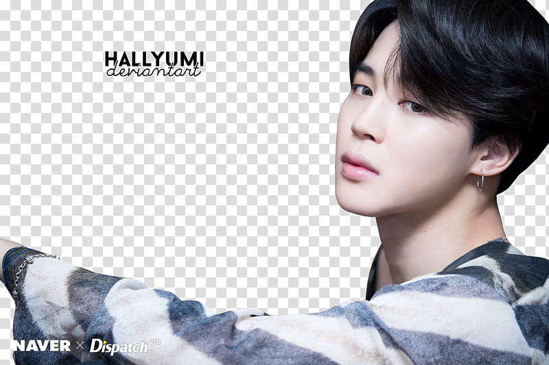 Jimin BBMAs , man in white and gray striped top transparent background PNG clipart