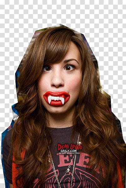 Demi Lovato, Demi Lovator with red lips transparent background PNG clipart