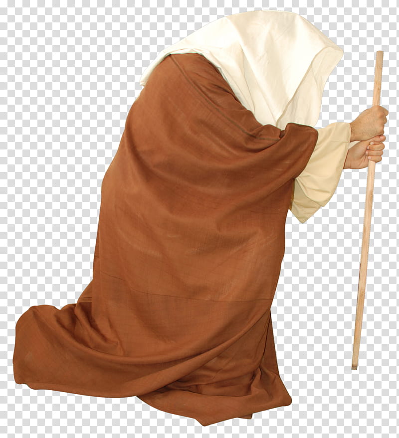 Arab old style clothes , person holding cane transparent background PNG clipart