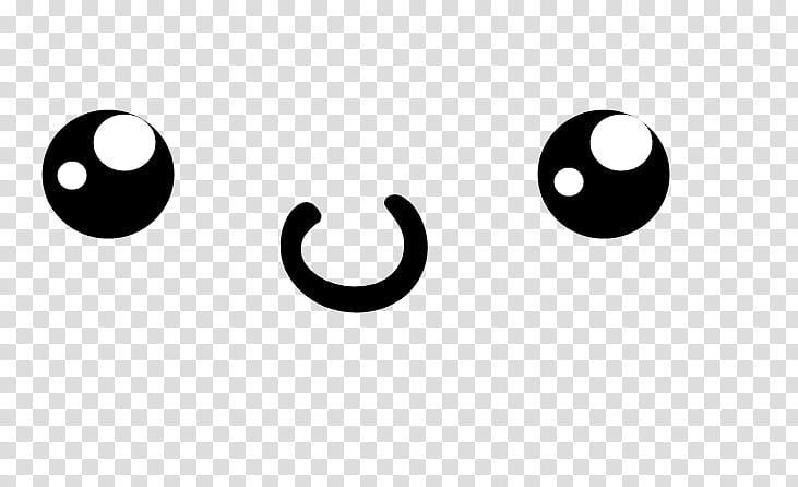 Kawaii Faces, black smiley face illustration transparent background PNG clipart