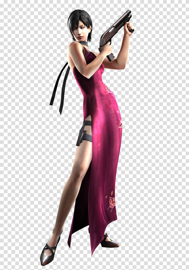 Ada Wong w/ Shotgun, Professional Render, animated female character transparent background PNG clipart