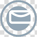 Ocean Orbit, gray and white mail icon transparent background PNG clipart