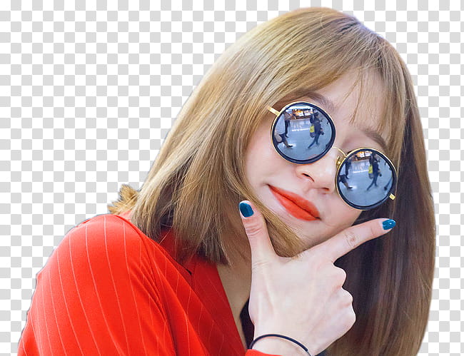 HANI, woman wearing sunglasses transparent background PNG clipart