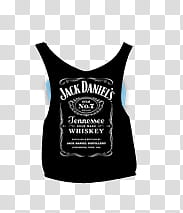 Pacific clothes, black Jack Daniel's Whiskey sleeveless shirt art transparent background PNG clipart