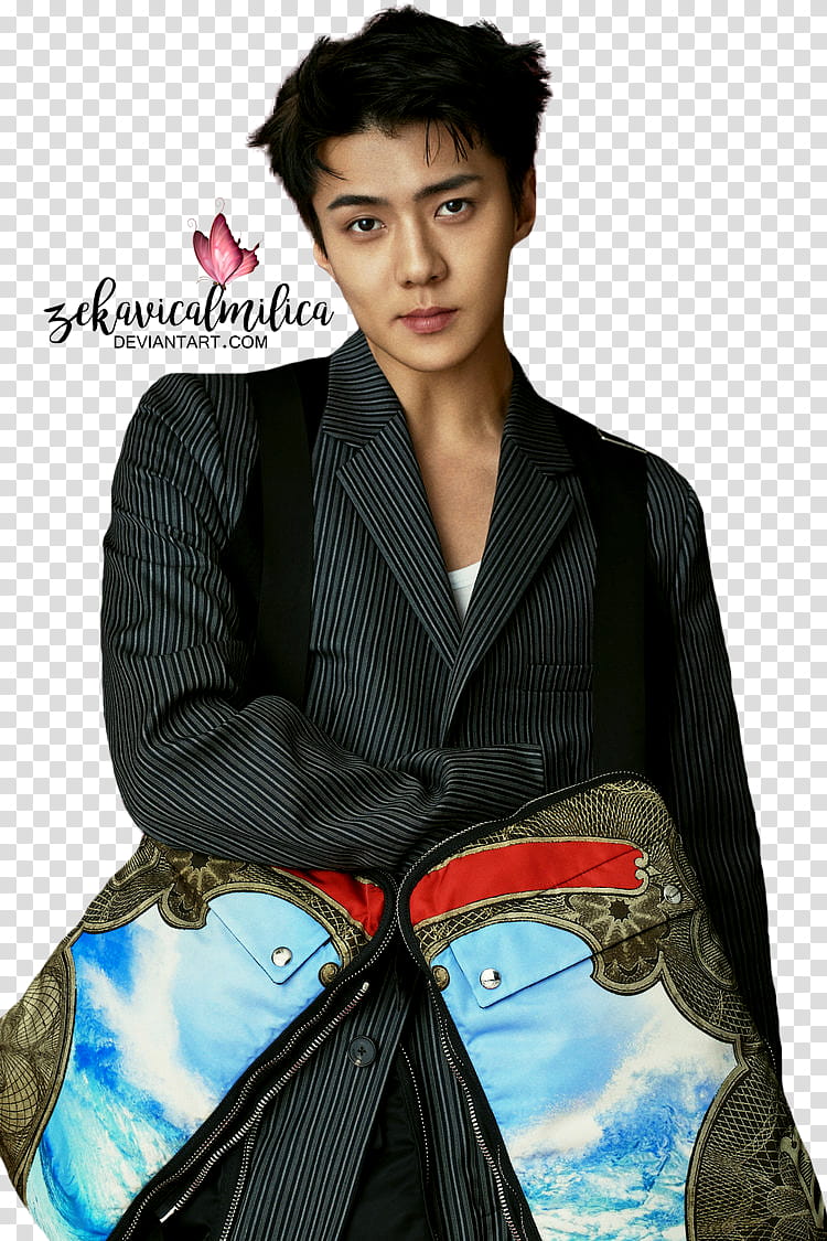 EXO Sehun l Optimum Thailand, man carrying two bags transparent background PNG clipart